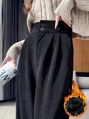 High-Waisted Thermal Knit Pants