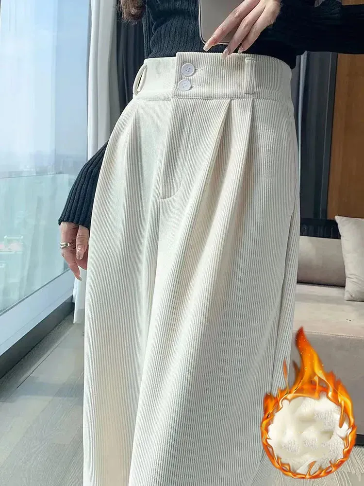 High-Waisted Thermal Knit Pants
