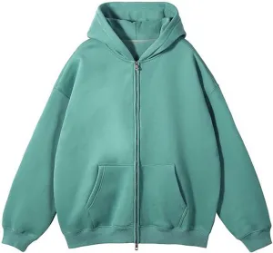 hlysgo Oversized Hoodies for Men & Women Fall Fashion Jackets Casual Y2k Sweatshirts Zip Up Hoodie Coat with Pockets