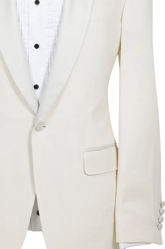 Ivory Dinner Jacket - Super 100s, 100% Wool