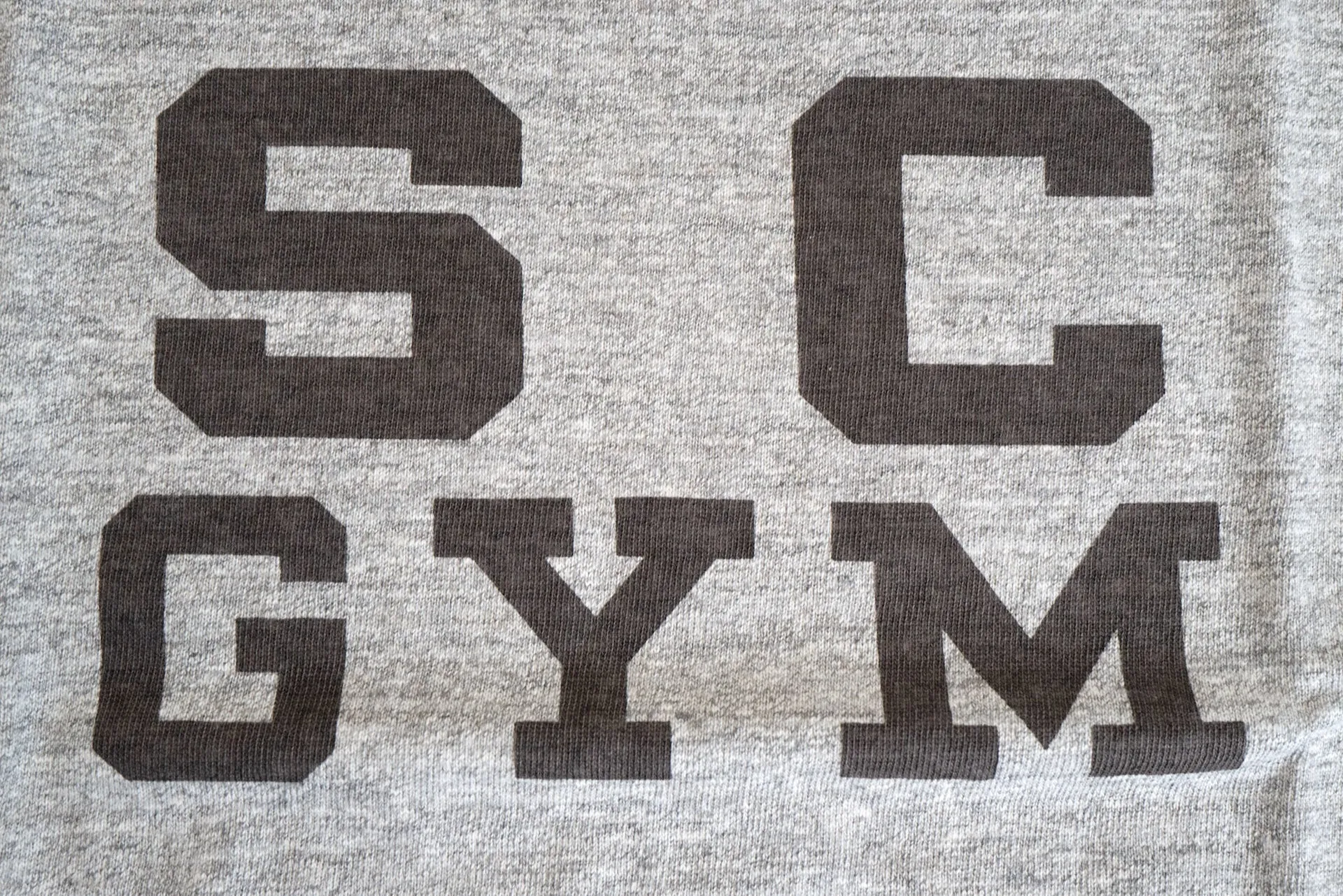 John Gluckow X Warehouse Co. 6oz 'SC Gym' Loopwheeled Tee (Heather Grey)
