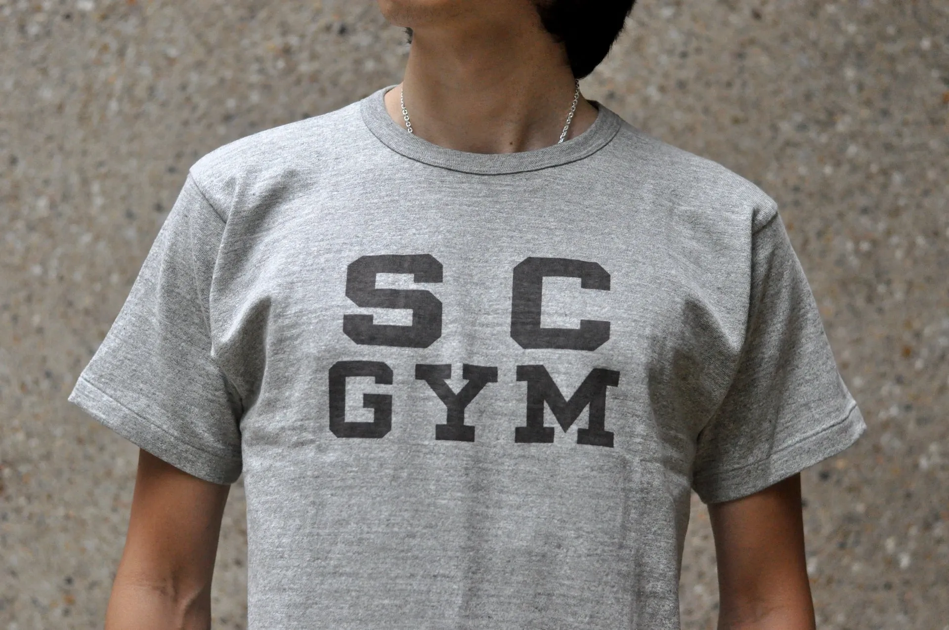 John Gluckow X Warehouse Co. 6oz 'SC Gym' Loopwheeled Tee (Heather Grey)