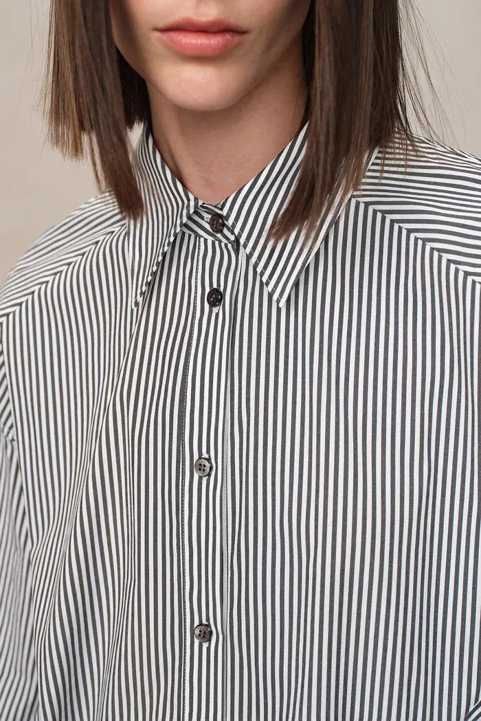 Jura Wrinkle Resistant Striped Shirt in Japanese Cotton Poplin