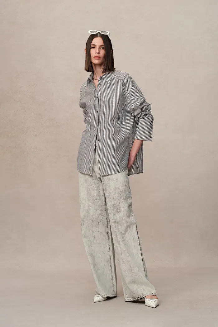 Jura Wrinkle Resistant Striped Shirt in Japanese Cotton Poplin