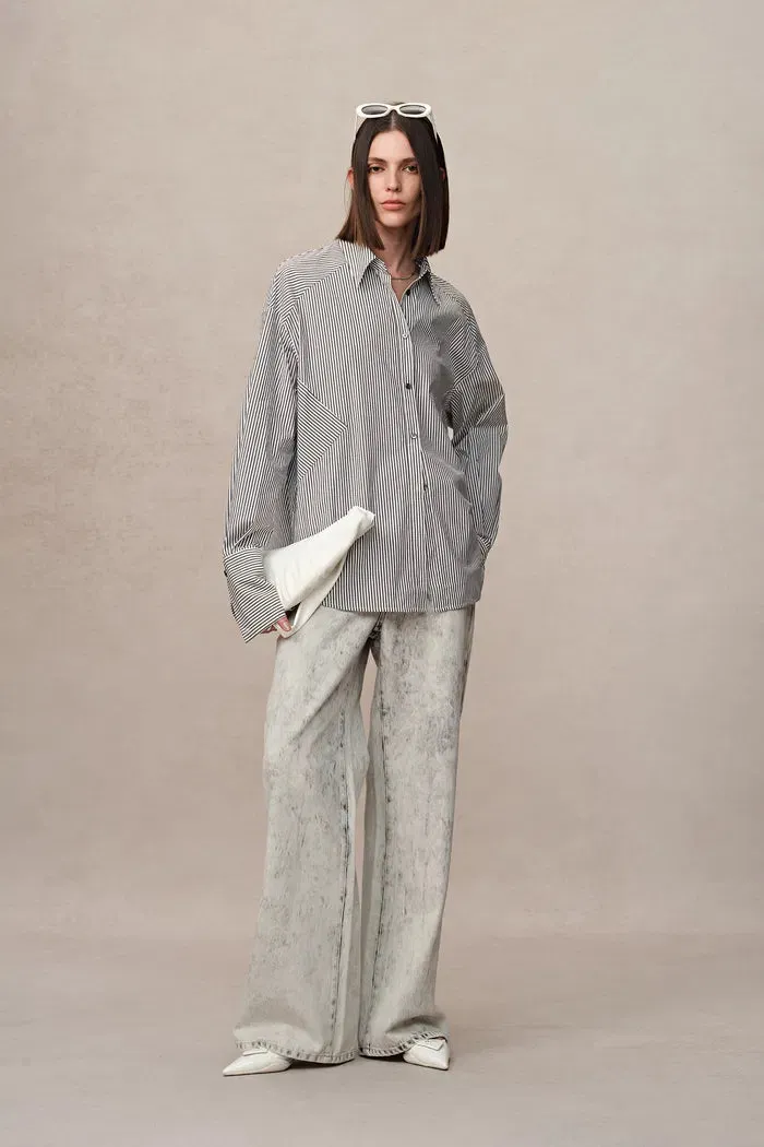 Jura Wrinkle Resistant Striped Shirt in Japanese Cotton Poplin