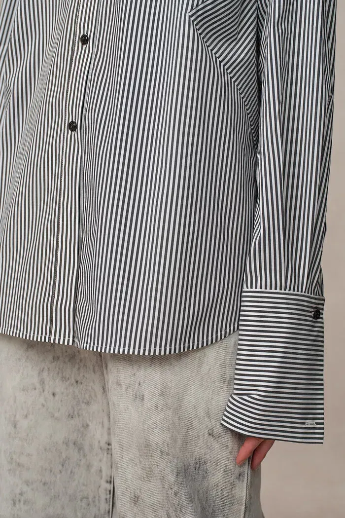 Jura Wrinkle Resistant Striped Shirt in Japanese Cotton Poplin