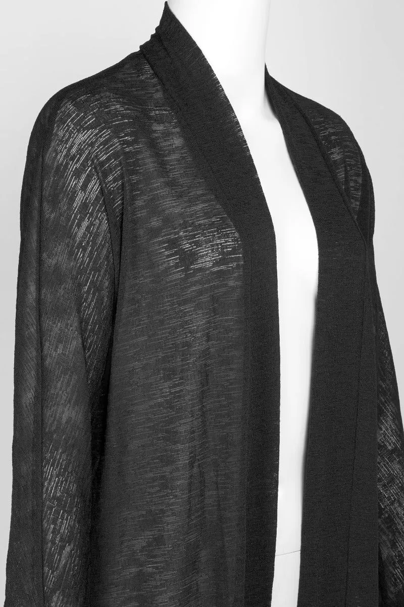 Kasper Open Front Dolman Sleeve Duster Onion Skin Cardigan