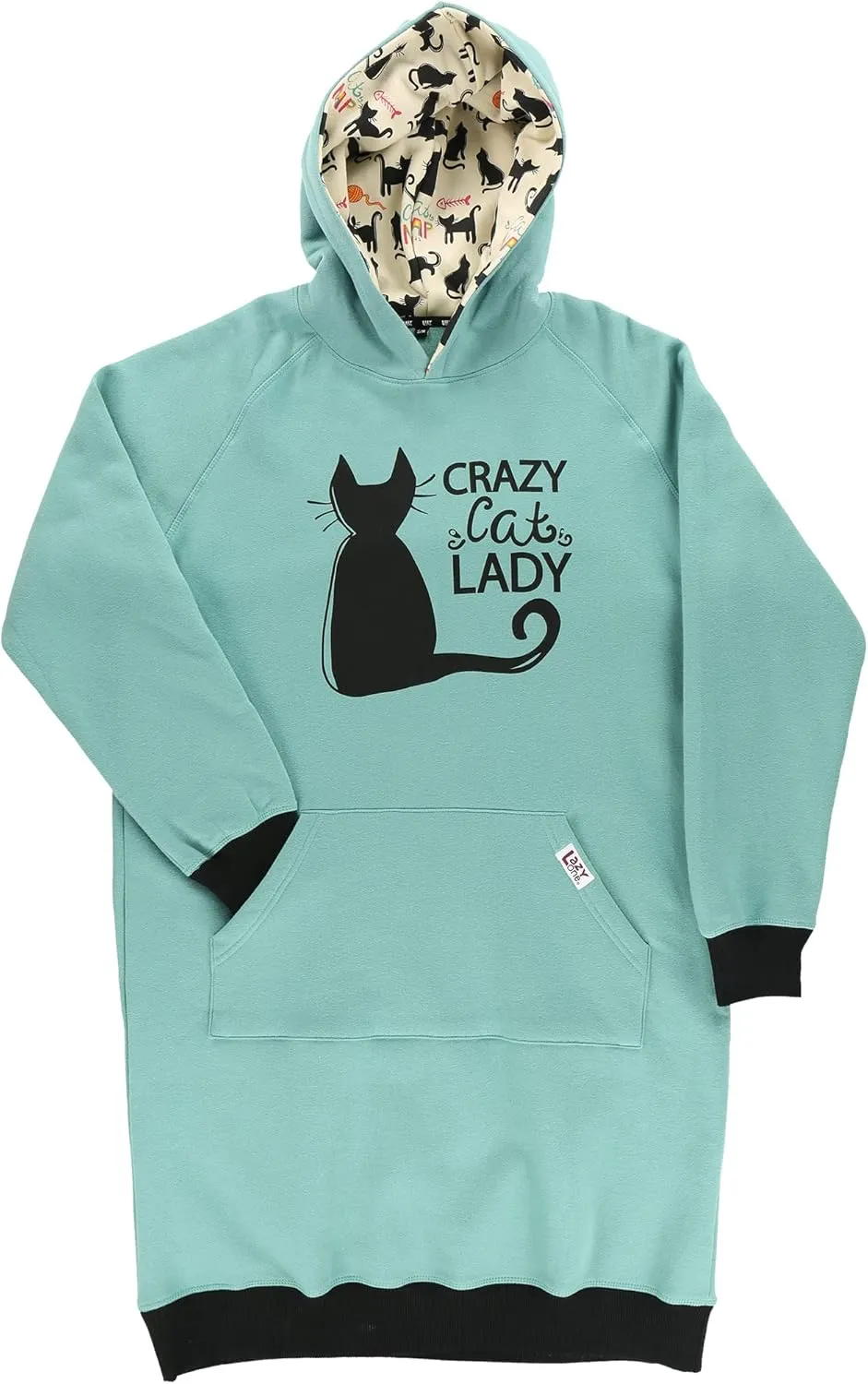 Lazy One Oversized Hoodie Sweatshirt, Comfortable Sleepwear, Sweater Dress for Women