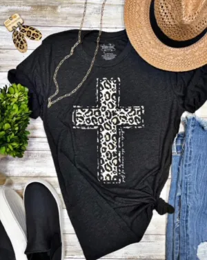 Leopard cross tee