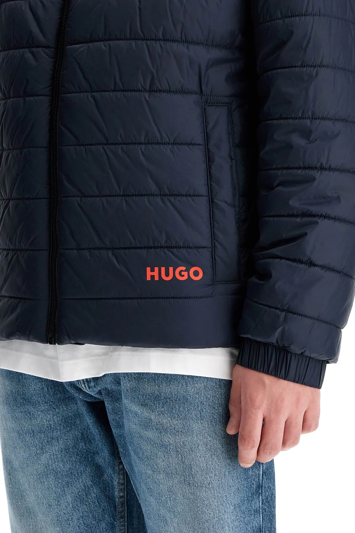 lightweight recycled nylon down jacket 50517753 DARK BLUE