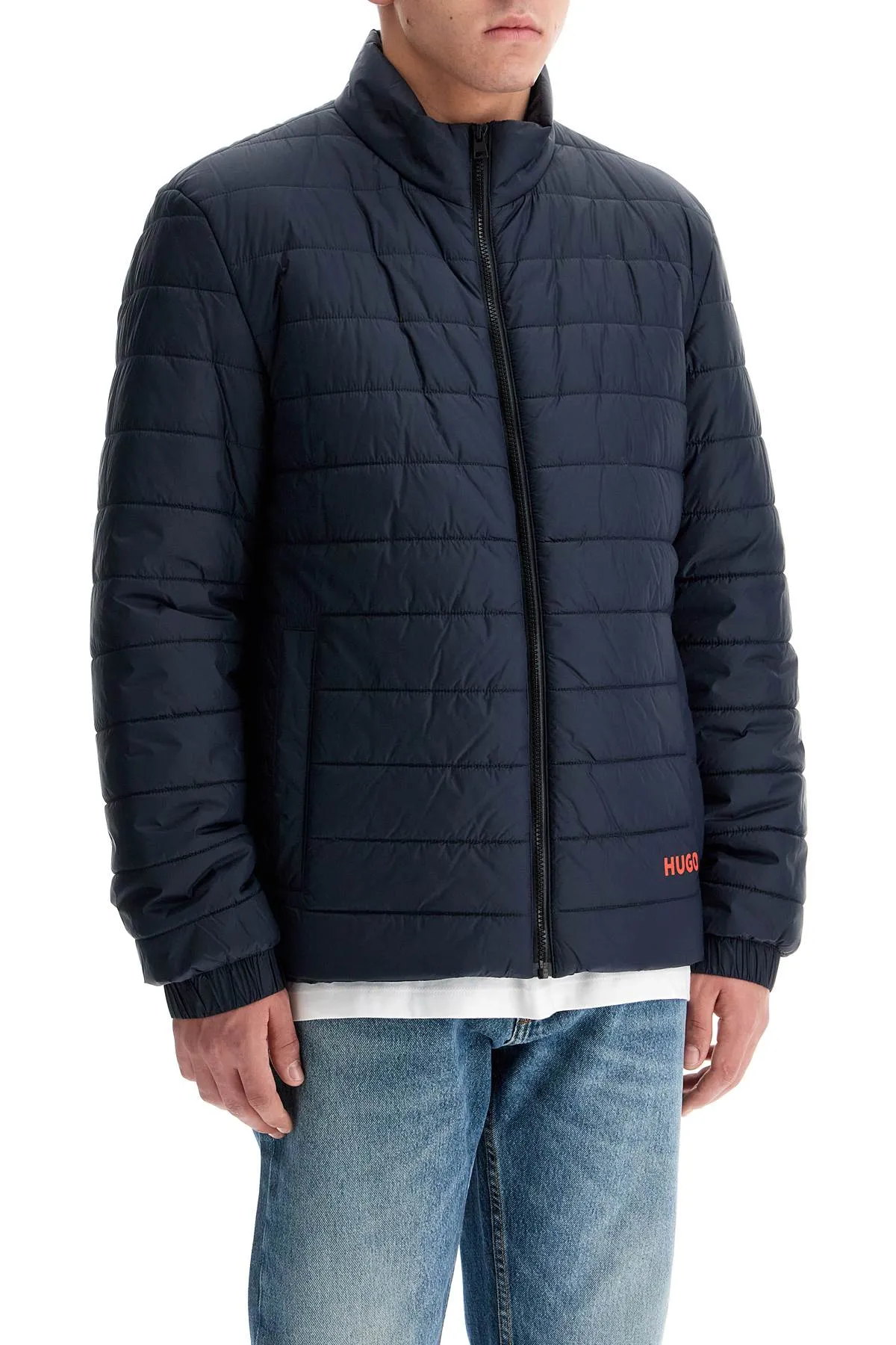 lightweight recycled nylon down jacket 50517753 DARK BLUE