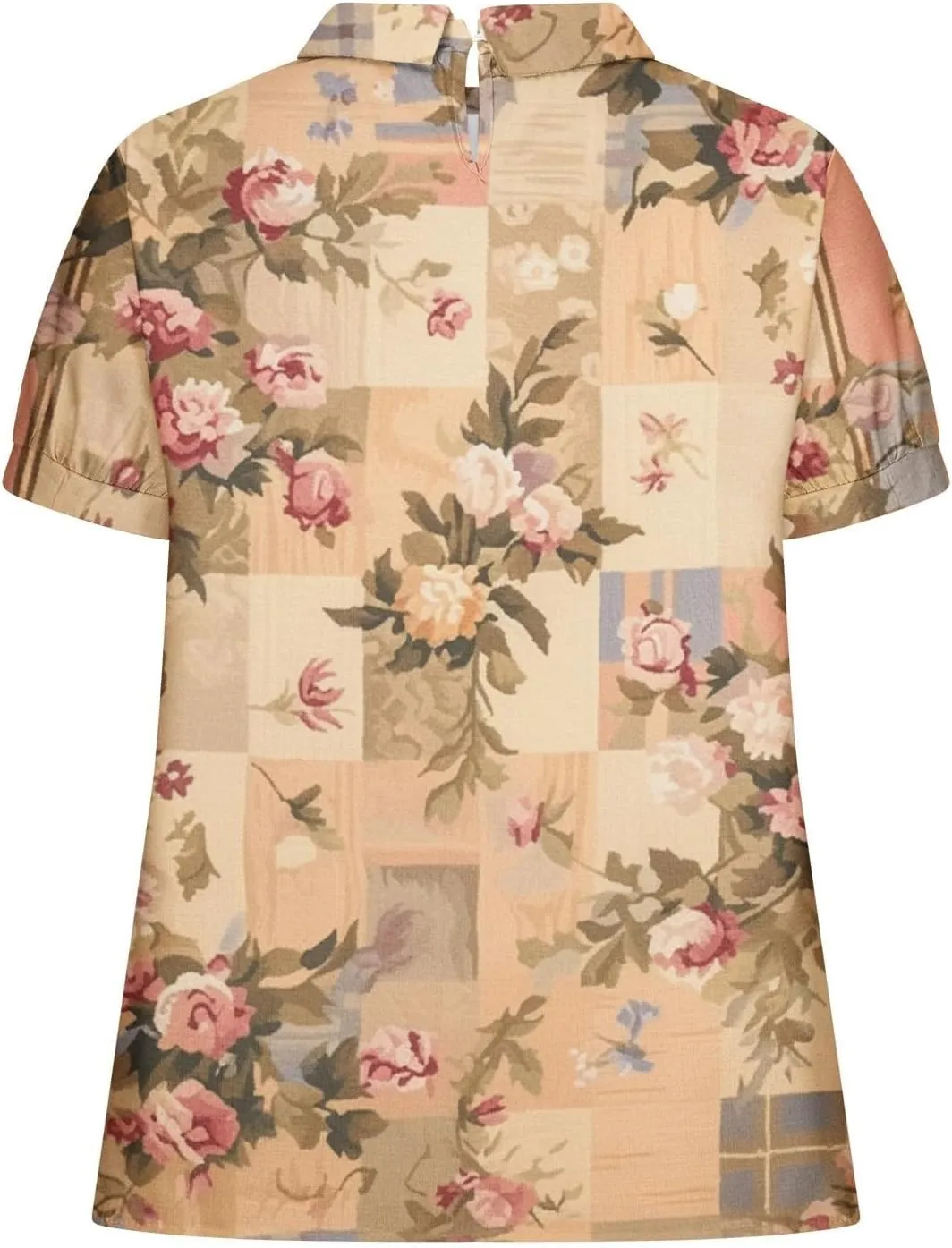 Linen Blouses Button Shirts Top Fresh Gradient Short Sleeved Pullover Top Bathing Suit Cover Up Spring Tops for