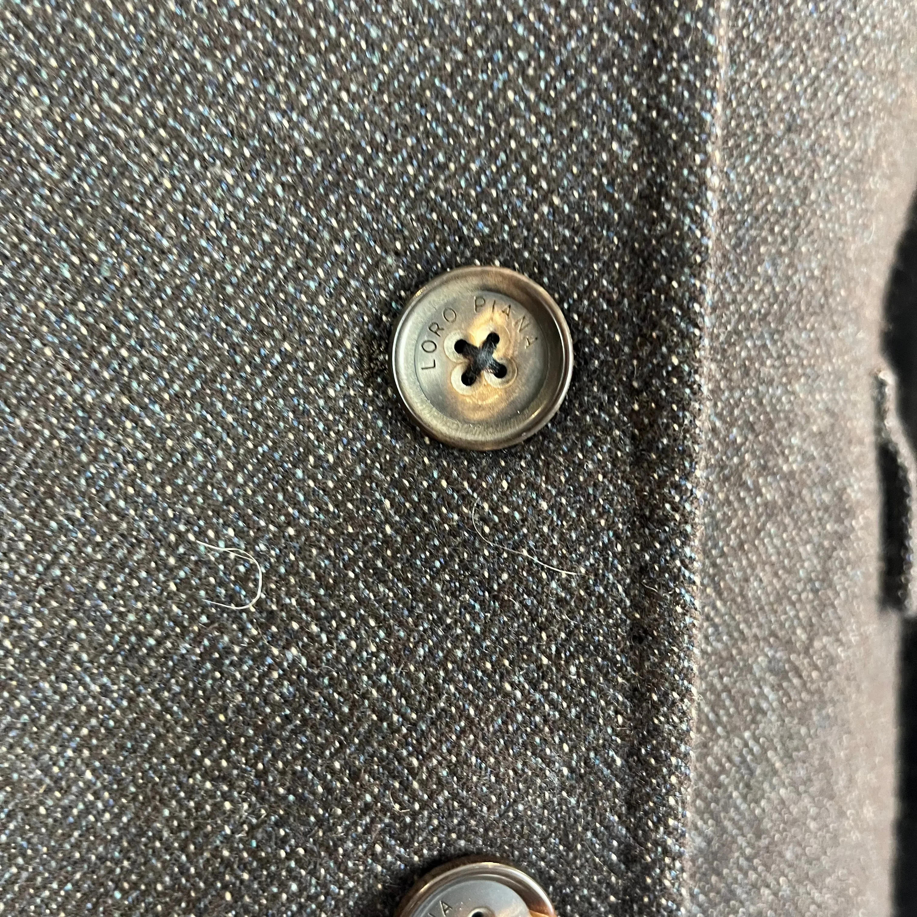 Loro Piana £3000 Chocolate Birds Eye Cashmere Jacket M