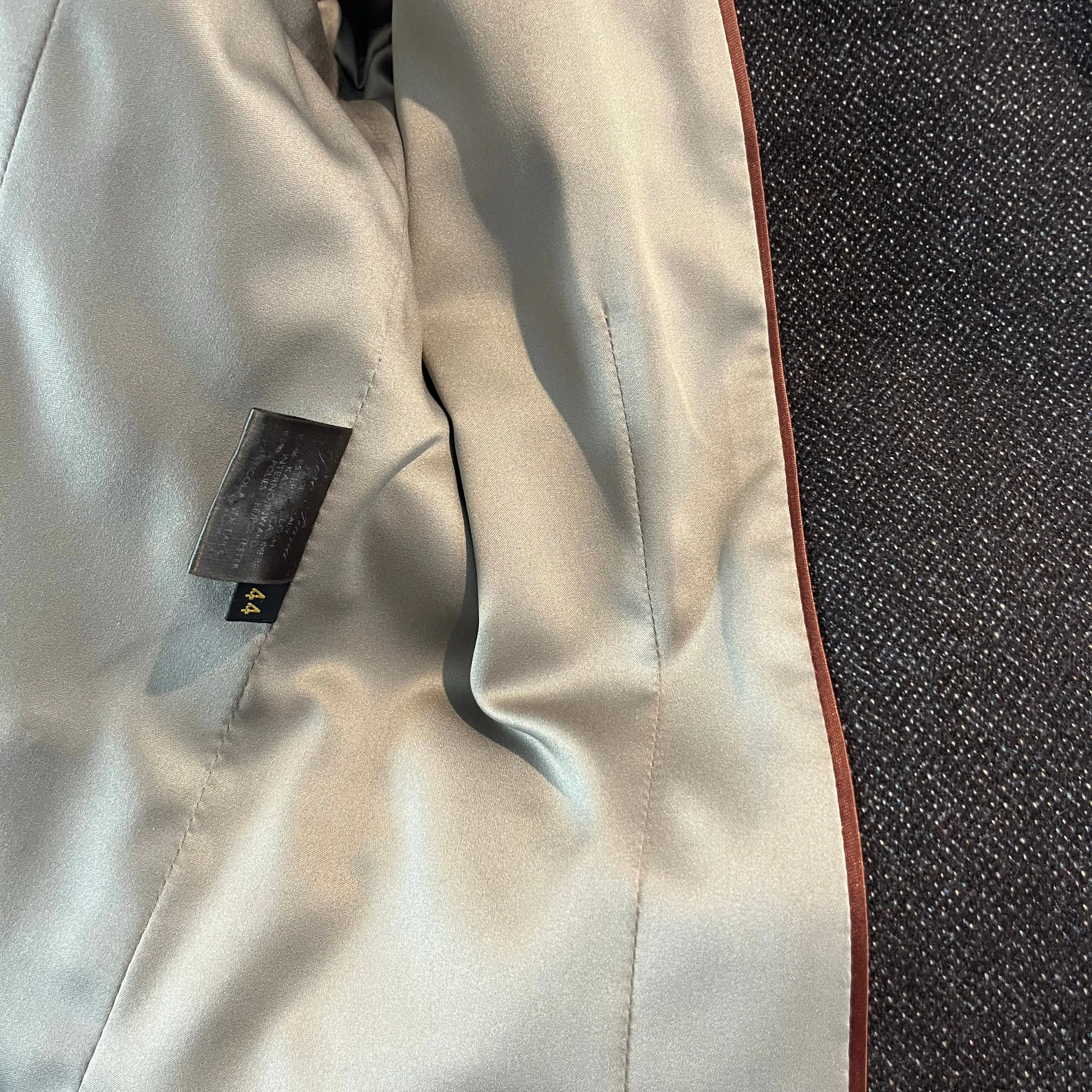 Loro Piana £3000 Chocolate Birds Eye Cashmere Jacket M