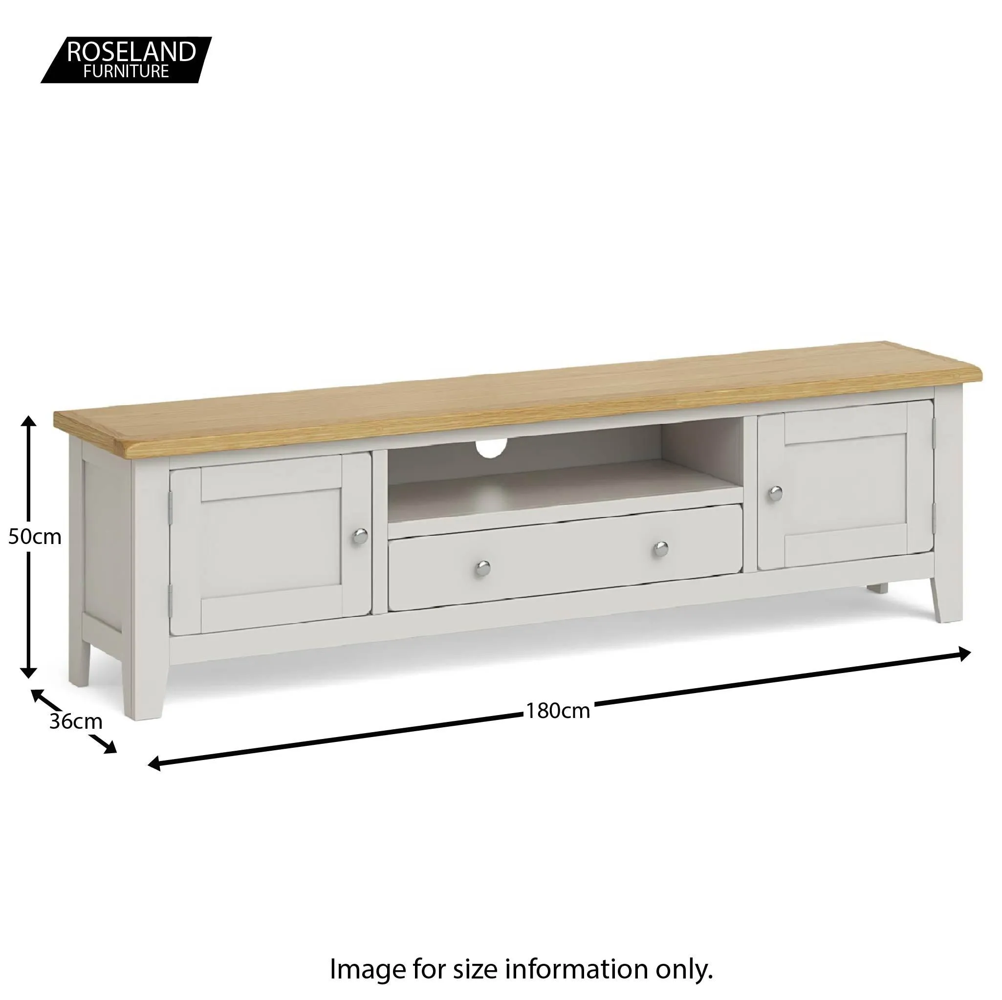 Lundy Grey 180cm Extra Large TV Stand