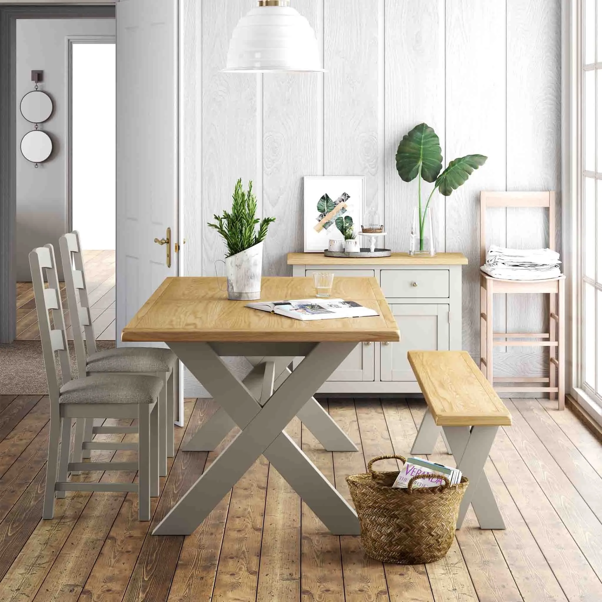 Lundy Grey Ladder Back Dining Chair