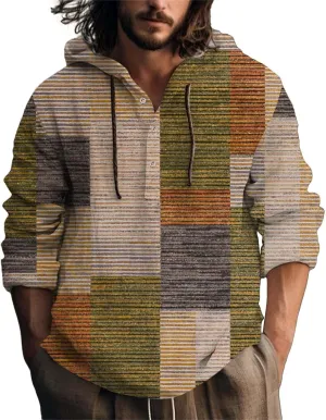 Men's Hoodie Fleece Hoodie Splicing Large Size Sweater Jacket 3D Printed Button Up Hoodie 50 Long Sleeve Men Men 50