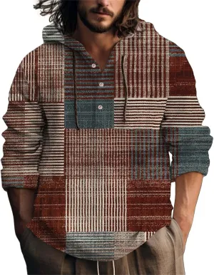 Men's Hoodie Fleece Hoodie Splicing Large Size Sweater Jacket 3D Printed Button Up Hoodie 50 Long Sleeve Men Men 50