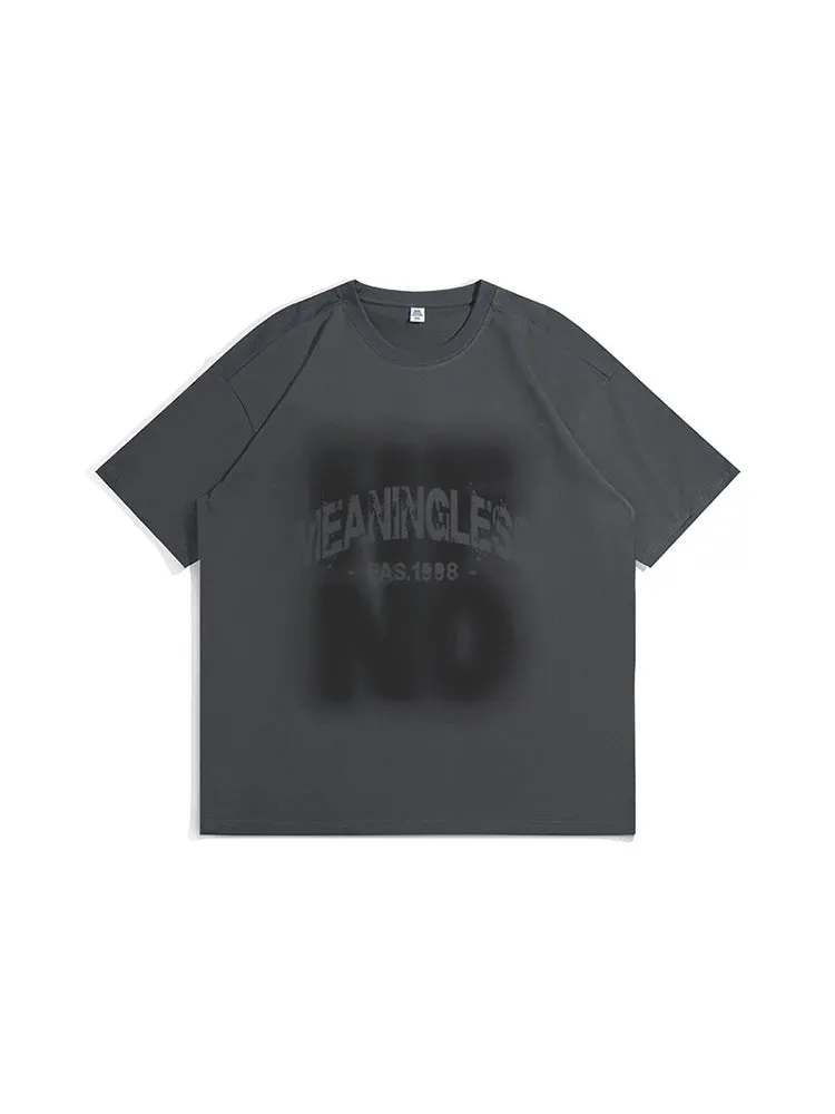 Men'S Letter Print Cotton Tees