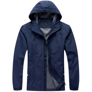 Men's Lightweight Rain Jacket - Navy