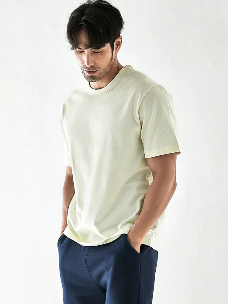 Men'S Vintage Solid Crew Neck T-Shirts
