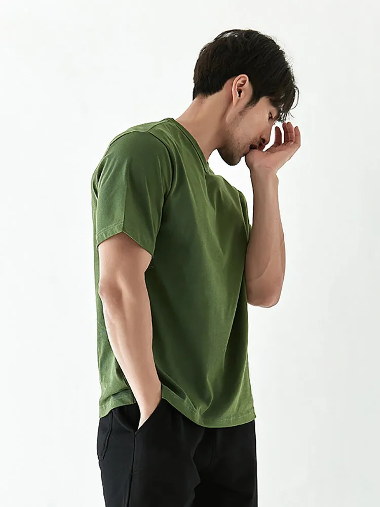 Men'S Vintage Solid Crew Neck T-Shirts