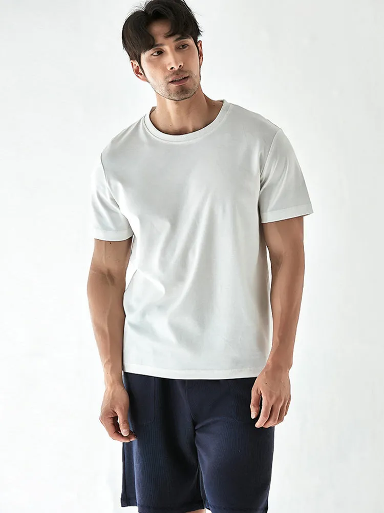 Men'S Vintage Solid Crew Neck T-Shirts