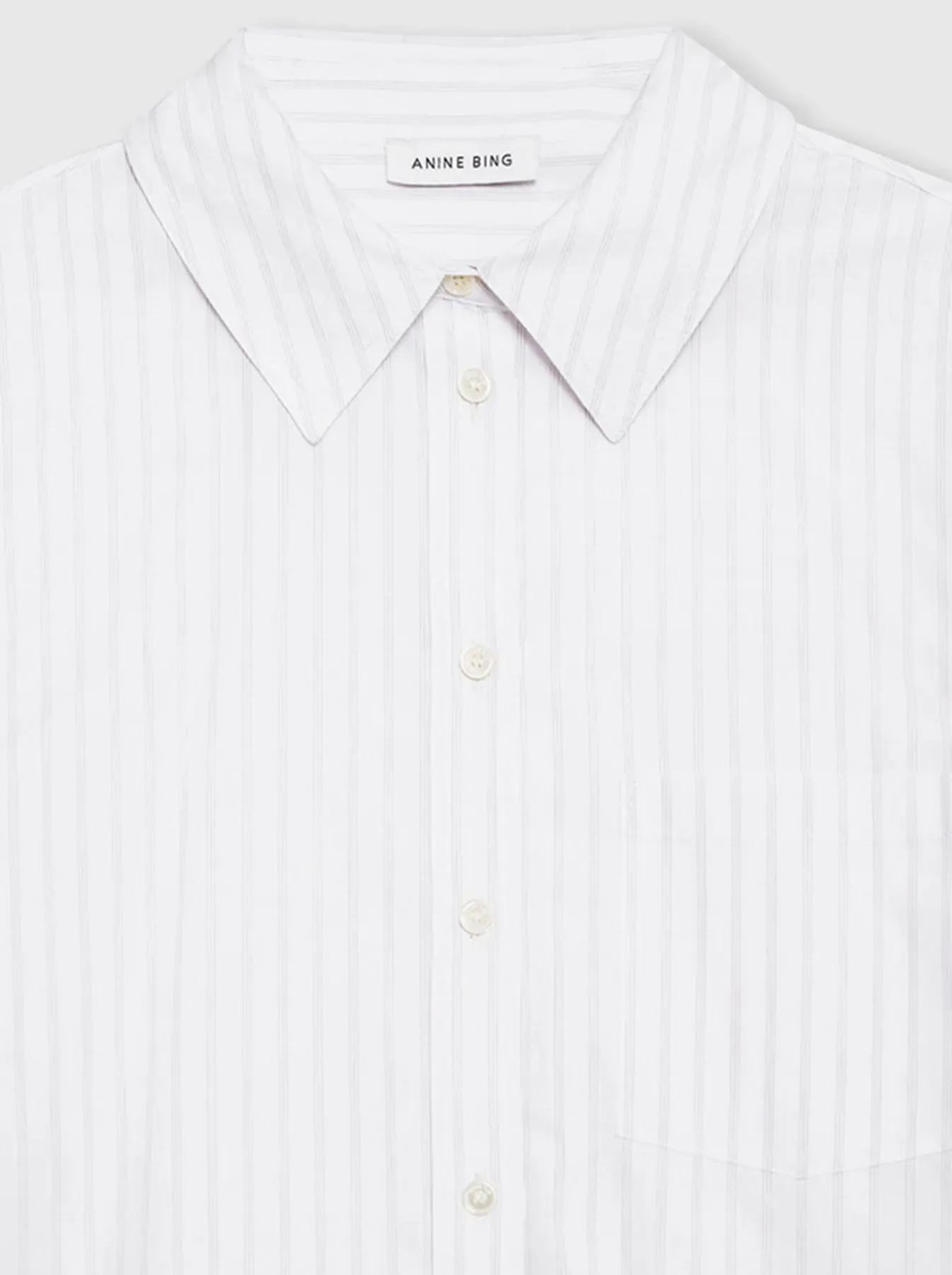 Mika Striped Cotton Shirt - White/Black