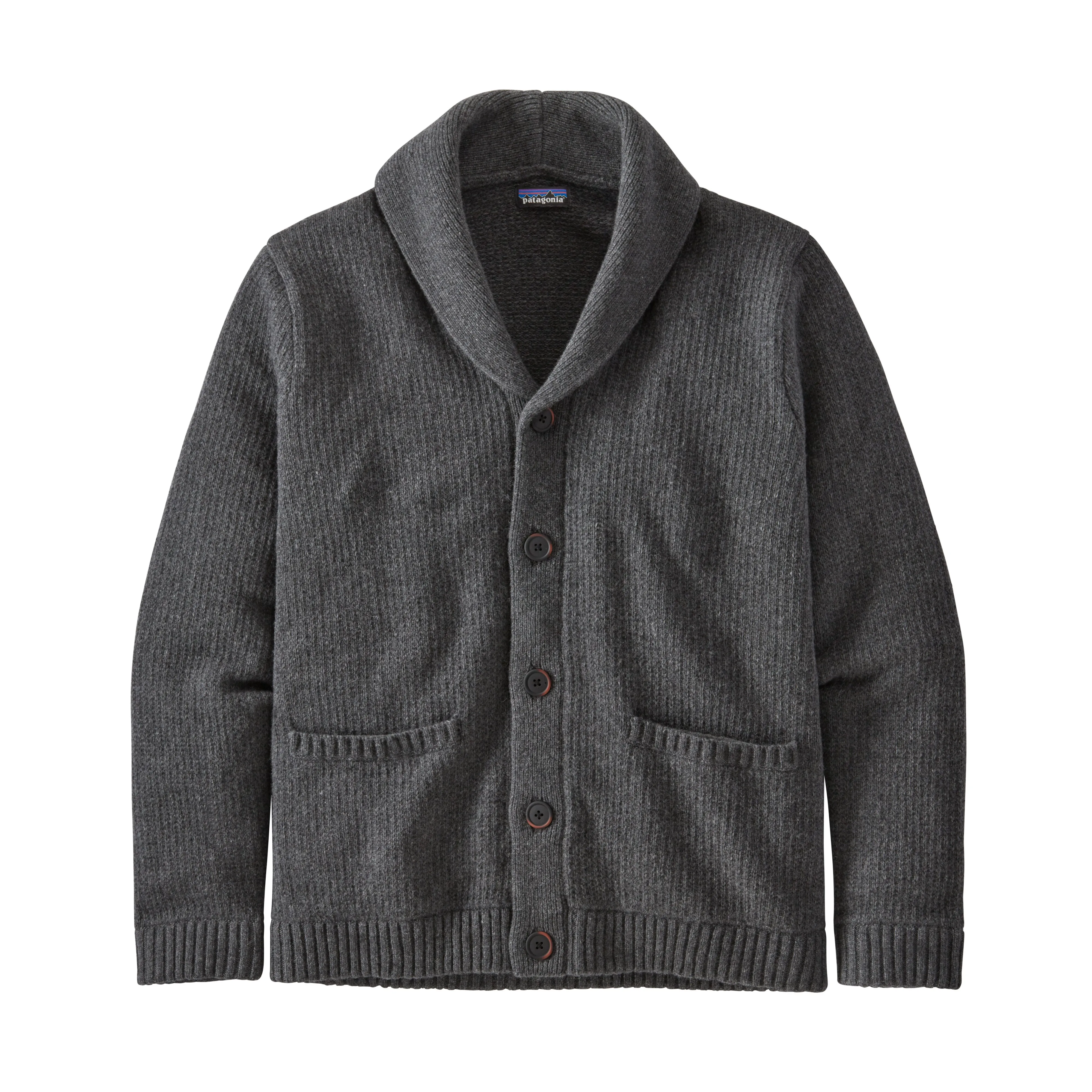 M's Recycled Wool Shawl-Collar Cardigan