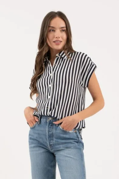 Navy Stripe Blouse