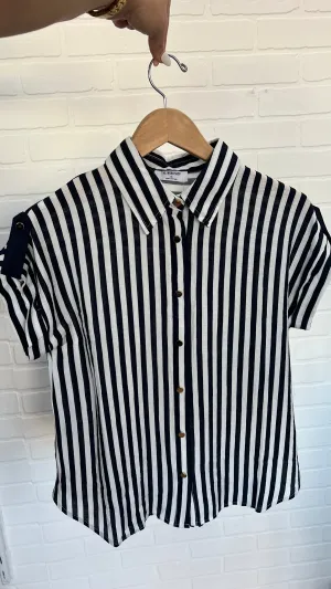 Navy Stripe Blouse