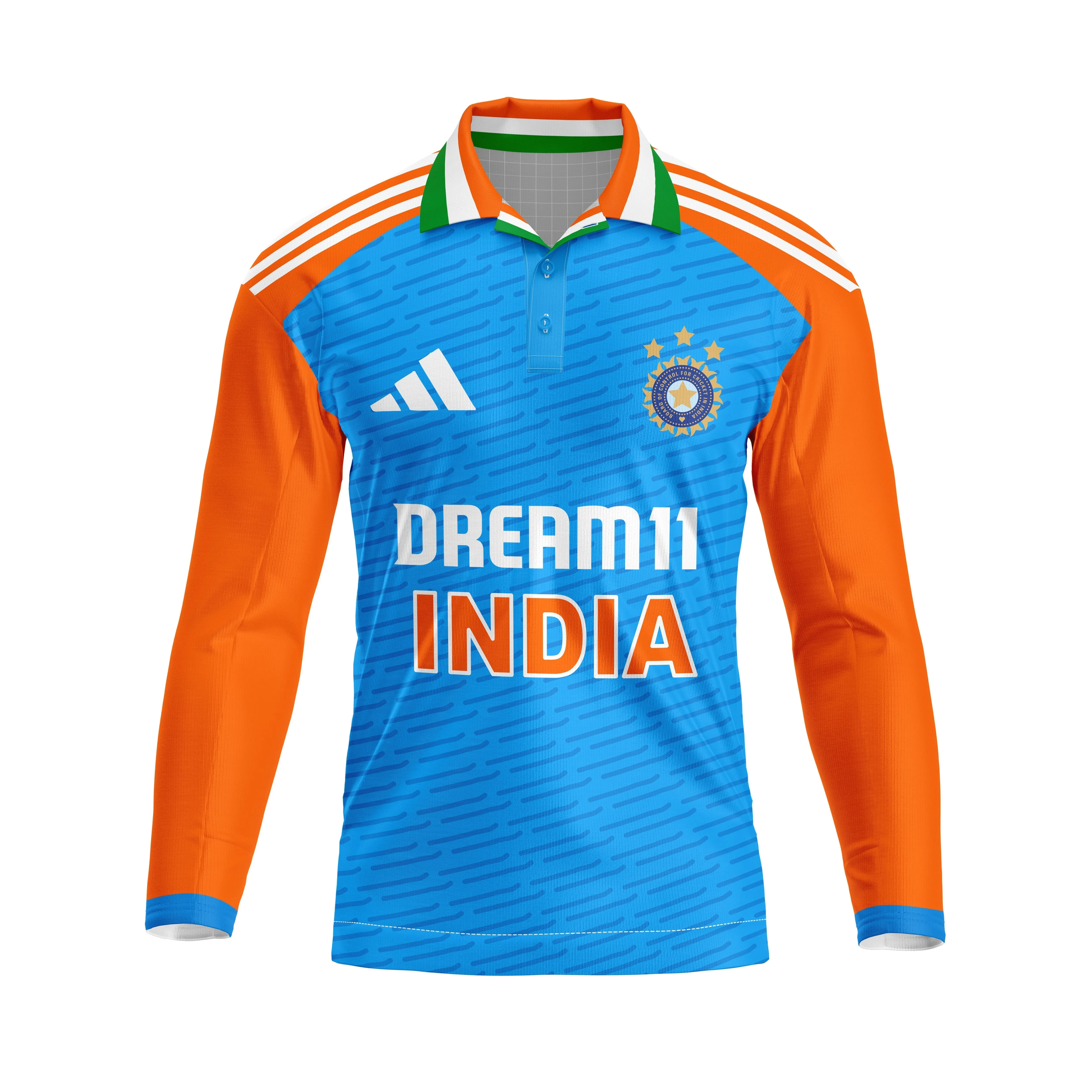 Nextprint Avesh Khan Printed India Cricket 2024 World Cup Jersey Full Sleeve