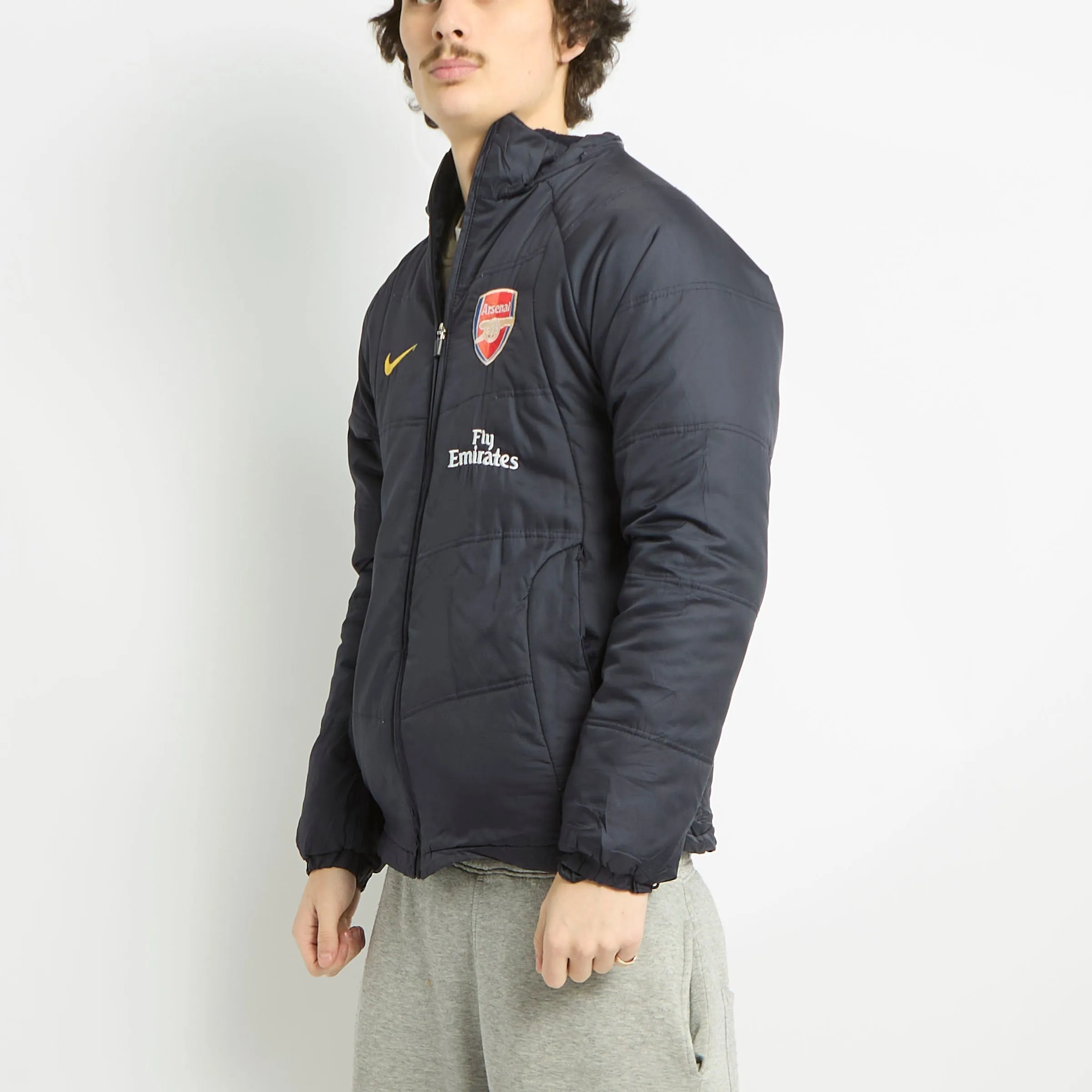 Nike Arsenal Lightweight Puffer With Yellow Embroidery - M