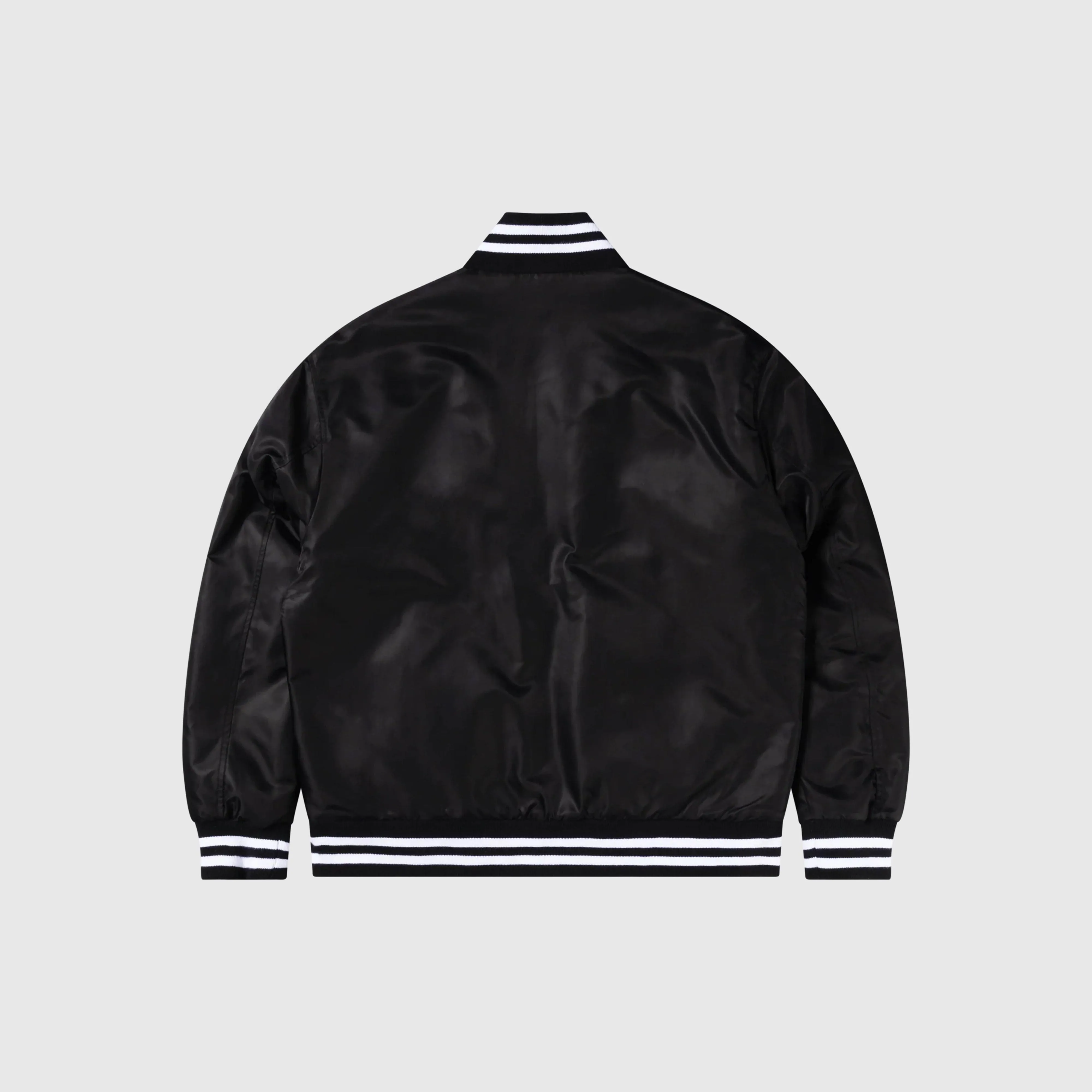 No Problemo NYP Nylon Varsity Jacket - Black