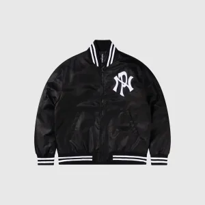 No Problemo NYP Nylon Varsity Jacket - Black