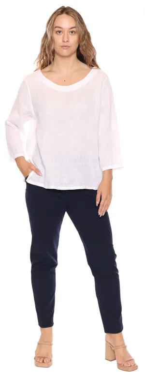 Papa Fashions Spring 2025-L5004-Top-White