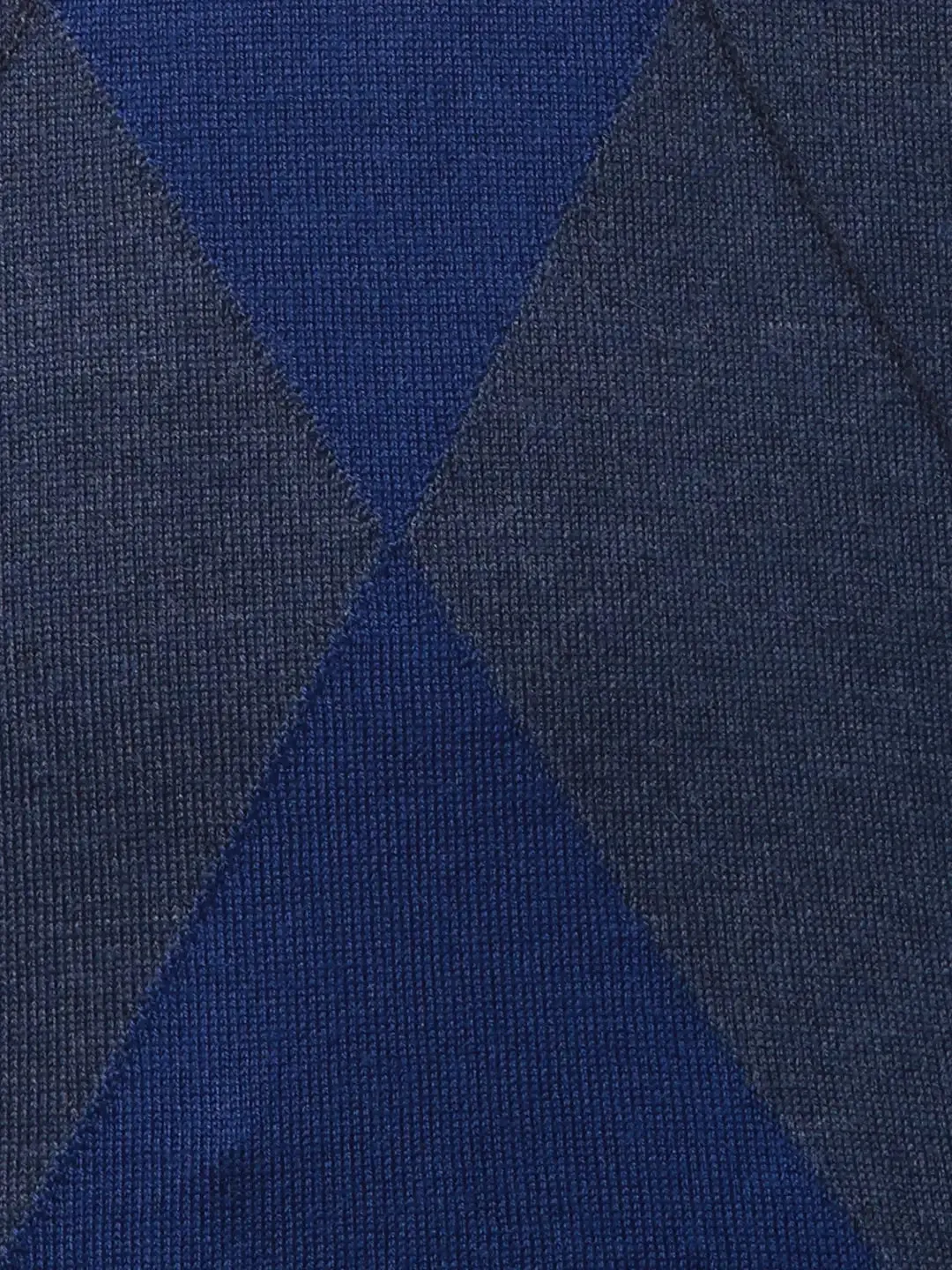 Park Avenue Men Blue Argyle Regular Acrylic Blend Full Sleeve Pullover