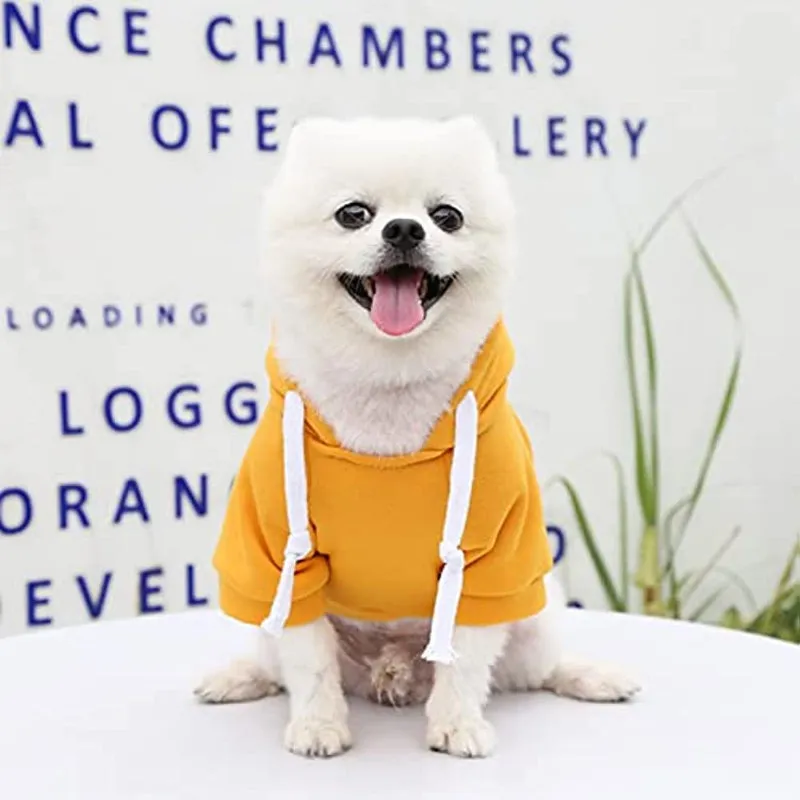 Pet Dog Hoodie Sweater Black Warm Soft Fleece Sweatshirts With Pocket