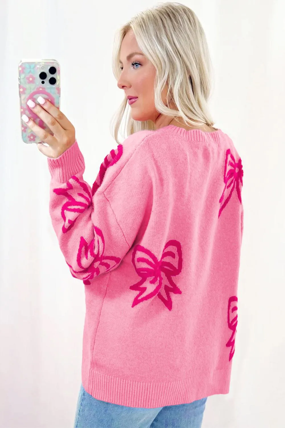 Pink Bow for the Win Sweater