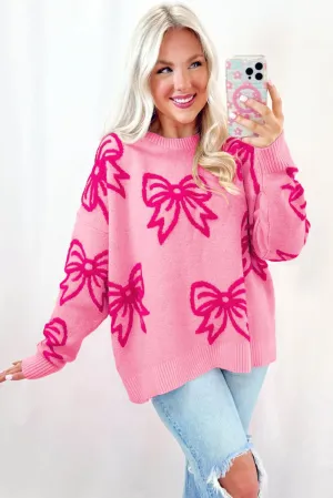 Pink Bow for the Win Sweater