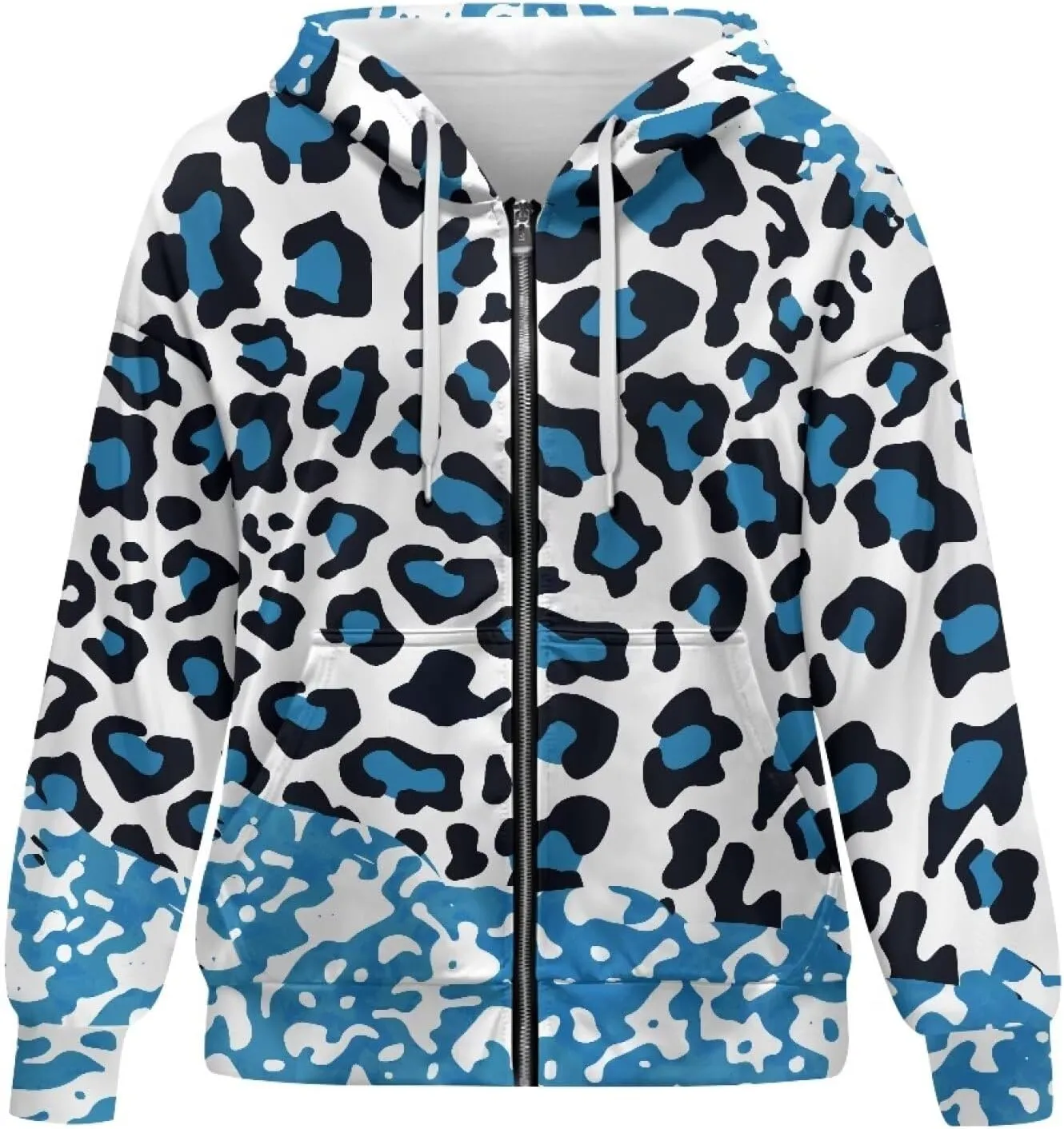 Poceacles Womens Full Zip Hoodies Tops Jacket Coat Hooded Sweatshirts Oversized Long Sleeve Outwear Hooded Tops Fall Clothes