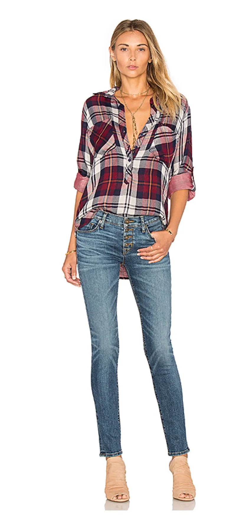 PULLOVER PLACKET BUTTON DOWN TOP