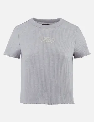 Rope Twist Logo Embroidery Fashion Fit T-shirt