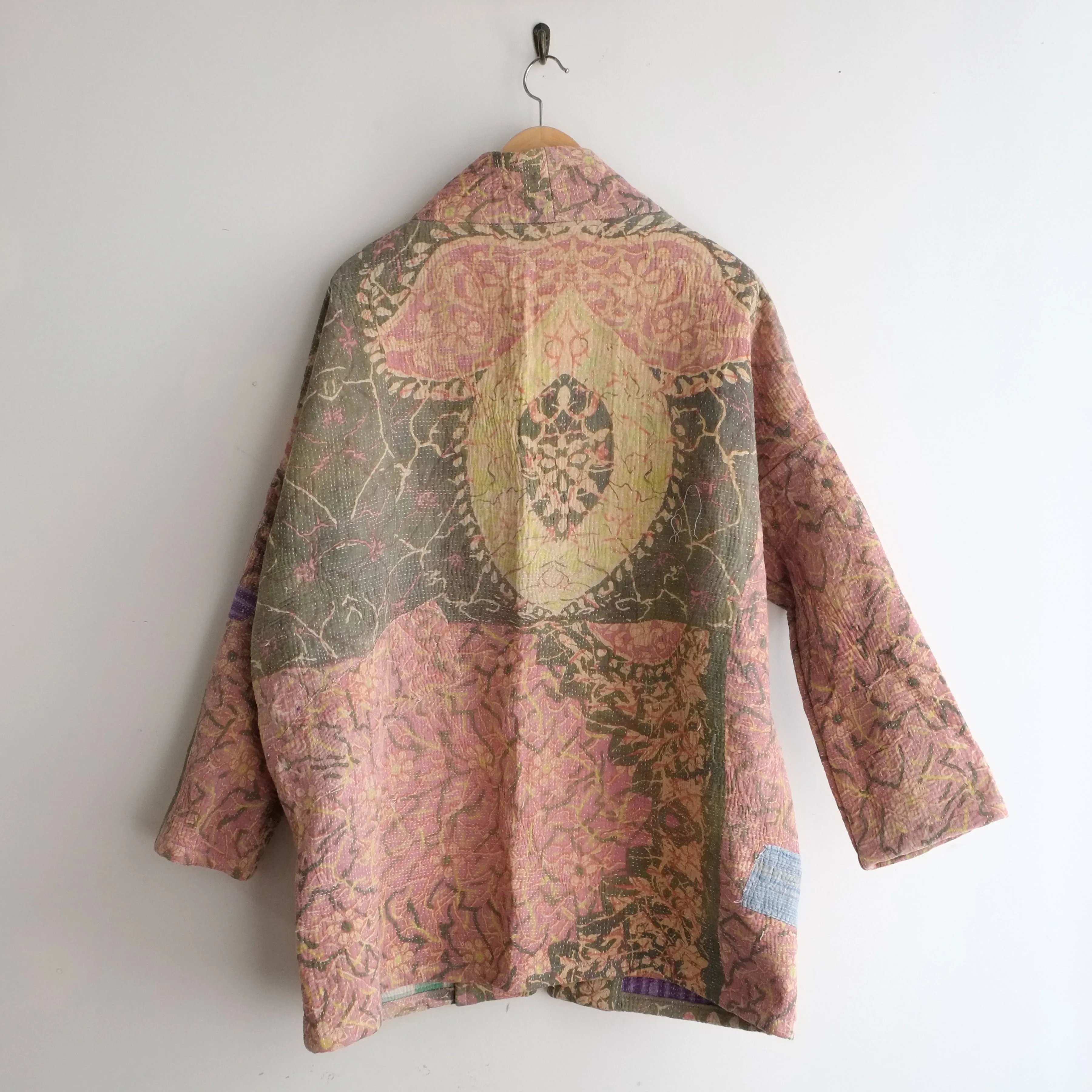 S Dusty Rose with Green Vines Anoushka Jacket LL128