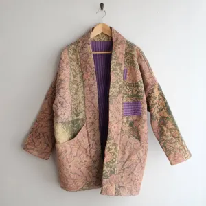 S Dusty Rose with Green Vines Anoushka Jacket LL128