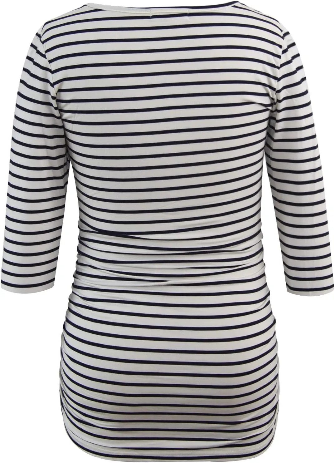 Smallshow Women's Maternity Tops 3/4 Sleeve Tunic Pregnancy Clothes Shirt 3-Pack