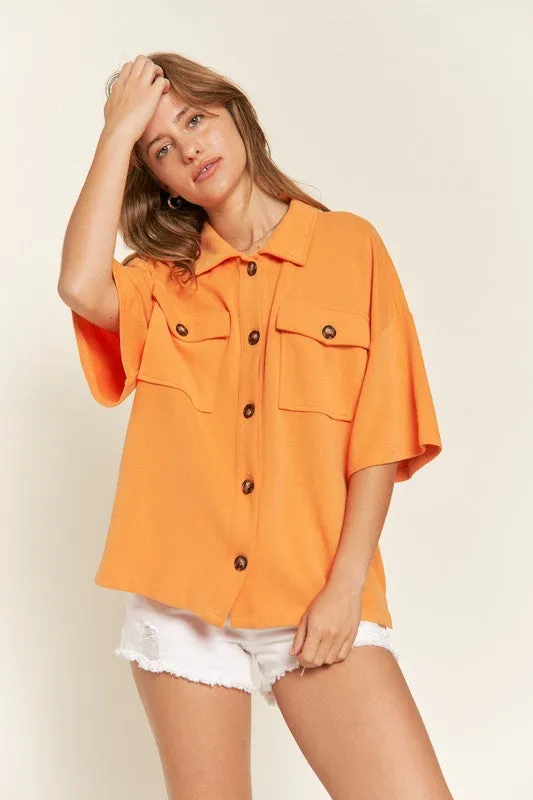 Smiley Button Up Shirt