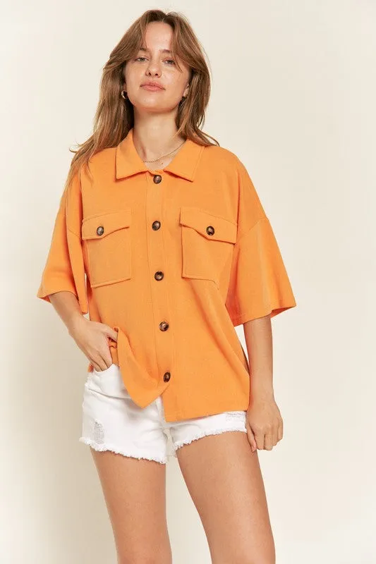 Smiley Button Up Shirt