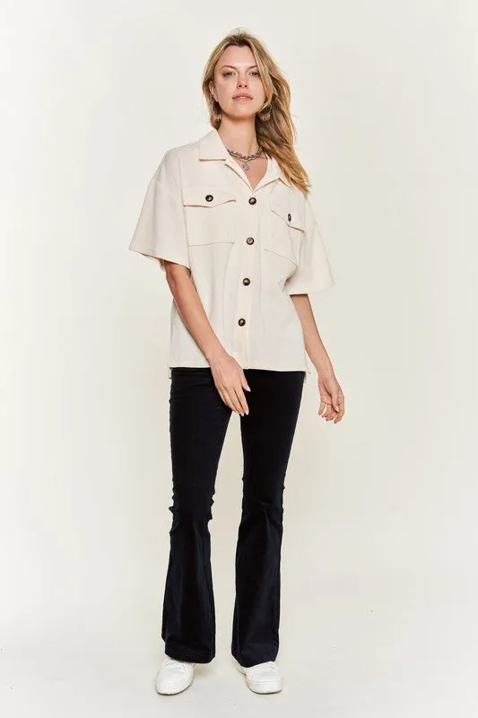 Smiley Button Up Shirt