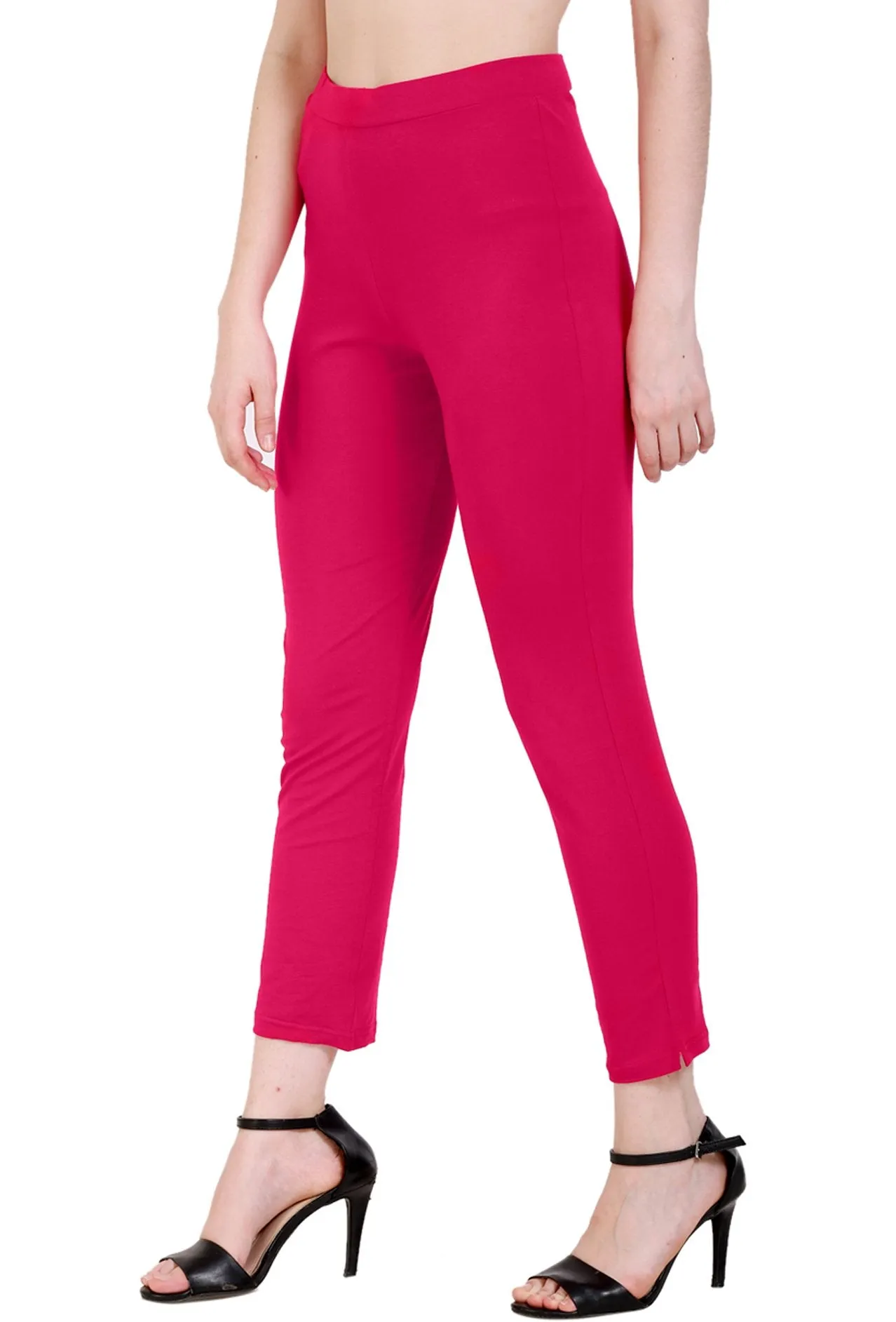 Sona Women's/Girl's International Soft  Cotton Regular Fit Straight Pants/Trouser-White